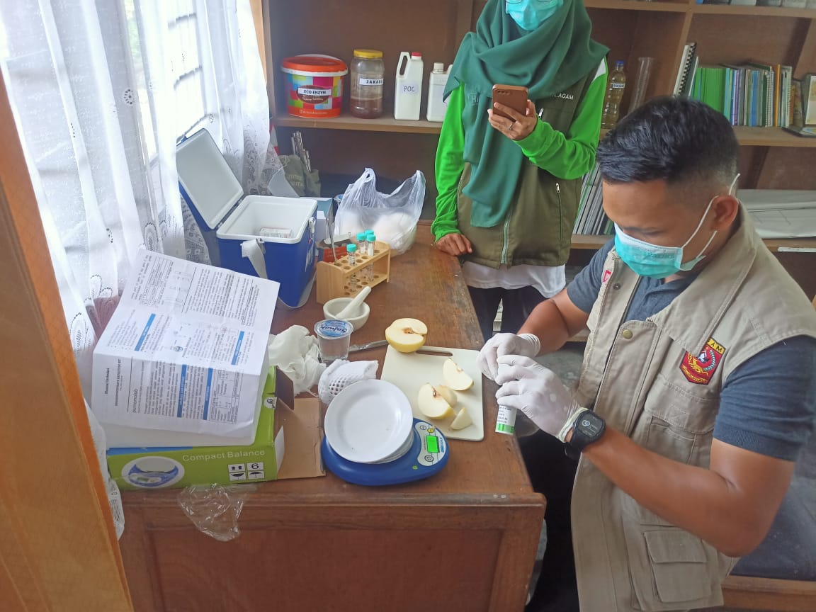 Pengawas Keamanan Pangan DKPP Agam Menguji Cemaran pada Buah Pir thumbnail